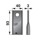 Kaszapenge készlet jobb John Deere 93 x 40 x 3 mm (25 db)