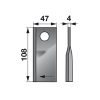 Kaszapenge készlet jobb JF-Stoll 5251380-0032 (108 mm x 47 mm - 25 db)