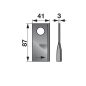 Kaszapenge készlet bal Welger 87 x 41 x 3 mm (25 db)