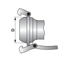 Bauer csatlakozó M-elem és V-elem szűkítővel - 3 1/2" / 3"