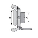 Perrot csatlakozó M-elem és V-elem 90° - 4"