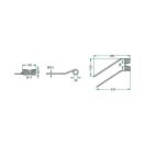 Rendterítő fog bal készlet Niemeyer 525600039 (385 mm x 128 mm - 10 db)