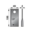 Kaszapenge készlet jobb JF-Stoll 525122330 (106 mm x 49 mm - 25 db)