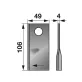   Set lame cositoare dreapta JF-Stoll 106 x 49 x 4 mm (25 buc.)
