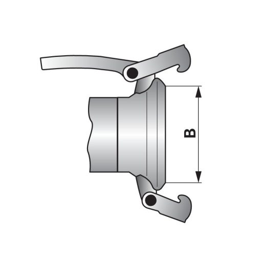 Olasz csatlakozó M-elem és V-elem szűkítővel - 8" / 6"