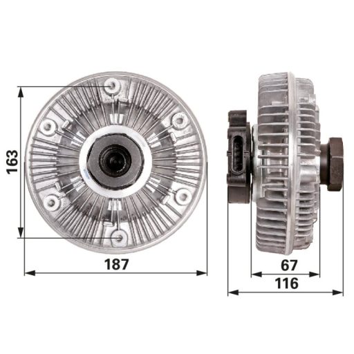 Viszkokuplung New Holland 82025803, AM-19072-1-M