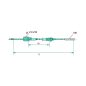 Fékbowden BPW nippellel és menettel 14200928 - 1250 mm