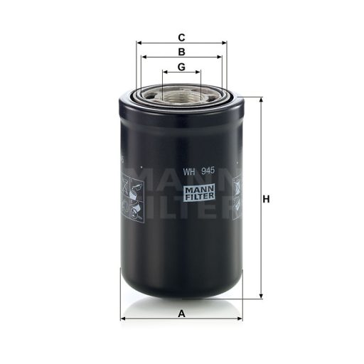 Hidraulikaolaj szűrő MANN-FILTER WH945 - New Holland