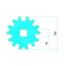 Hajtó fogaskerék kocsányeltávolító szalaghoz Braud 838820138