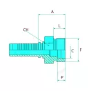 Préselhető csatlakozó 87010007ZN - PN 08 AGL M18x1,5 (12L) cink-nikkel