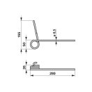 Magtakaró pálca hátsó Hassia 3537046, D033299