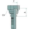 Préselhető csatlakozó 87010538 - PN 05 DKR 1/8"