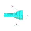 Préselhető csatlakozó 87012192 - PN 06 DKRF 1/4"