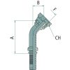 Préselhető csatlakozó 87010570 - PN 05 DKR 1/8" 45°