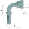 Préselhető csatlakozó 87010727 - PN 05 DKJ 7/16" 90°