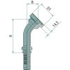 Préselhető csatlakozó 87011025 - PN 20 SFS-CAT 3/4" 45°