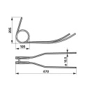 Magtakaró pálca Pöttinger 0+8612.37.090.0, 00+8612.37.090.0