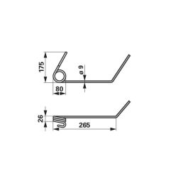 Magtakaró pálca első Rauch 53039000, 53039010