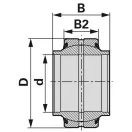 Gömbcsuklós csapágy INA/FAG GE40HO2RS (40 x 62 mm)