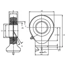 Felhegeszthető gömbfej Mac Power GK80DO (Ø80 x 141 mm)