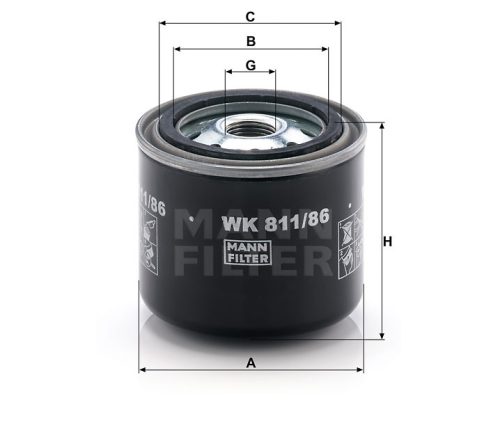 MANN FILTER Üzemanyagszűrő 565WK811.86 - Hitachi