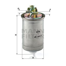 MANN FILTER Üzemanyagszűrő 565WK842.4 - Hitachi