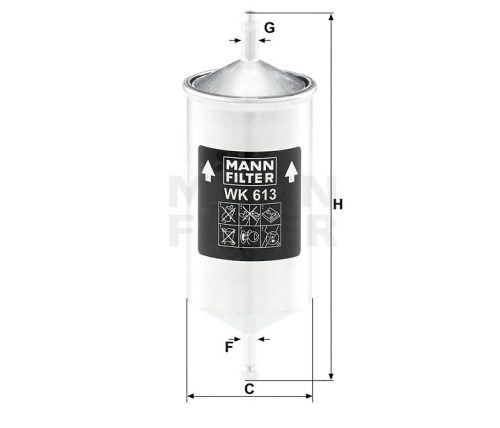 MANN FILTER Üzemanyagszűrő 565WK613 - Hyster