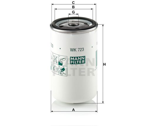 MANN FILTER Üzemanyagszűrő 565WK723 - Hürlimann