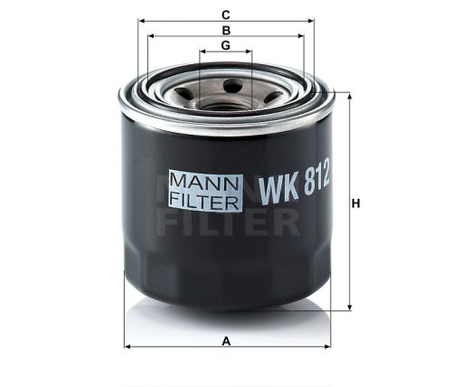 MANN FILTER Üzemanyagszűrő 565WK812 - Ingersoll-Rand