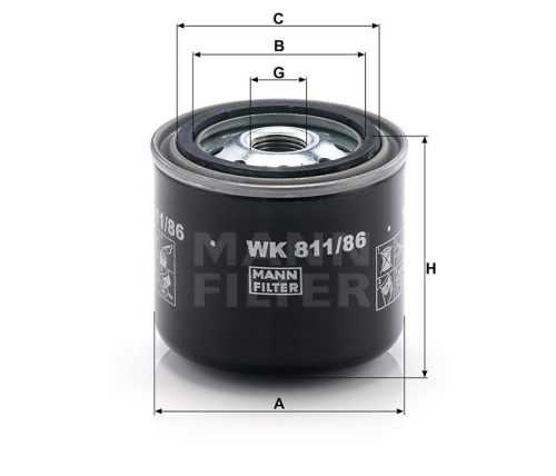 MANN FILTER Üzemanyagszűrő 565WK811.86 - JCB