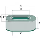 Fleetguard másodlagos levegőszűrő 739AF25322 - Caterpillar