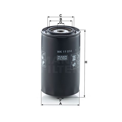 MANN FILTER Üzemanyagszűrő 565WK11014 - New Holland