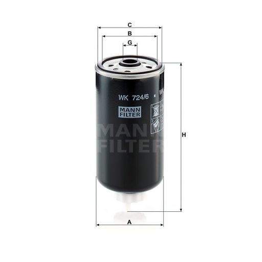 MANN FILTER Üzemanyagszűrő 565WK724.6 - New Holland