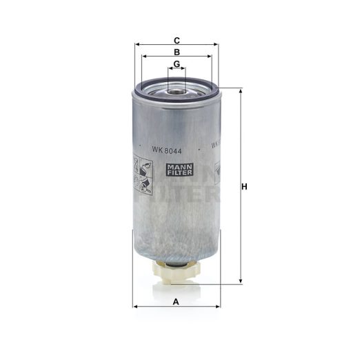 MANN FILTER Üzemanyagszűrő 565WK8044X - New Holland