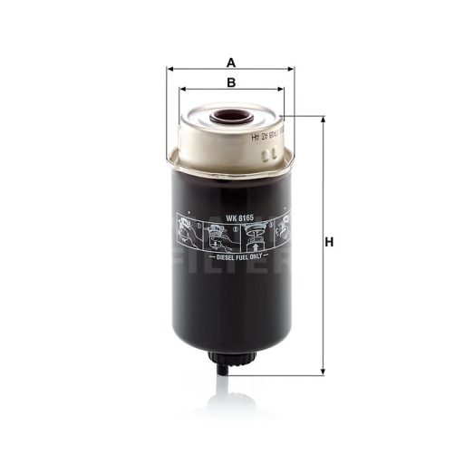 MANN FILTER Üzemanyagszűrő 565WK8165 - New Holland
