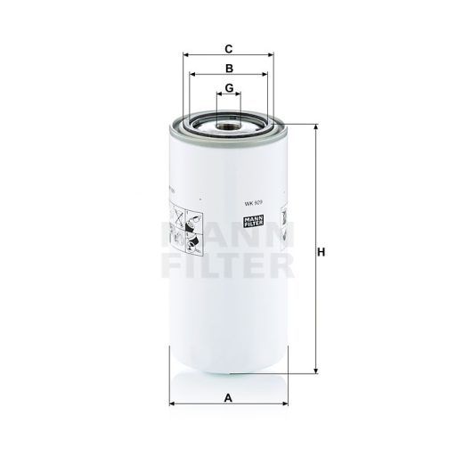 MANN FILTER Üzemanyagszűrő 565WK929X - New Holland