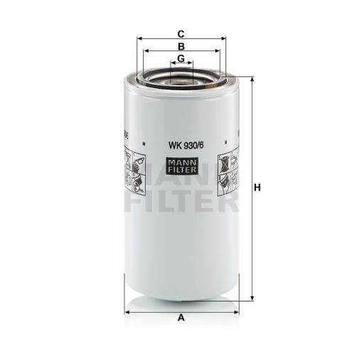 MANN FILTER Üzemanyagszűrő 565WK930.6X - New Holland