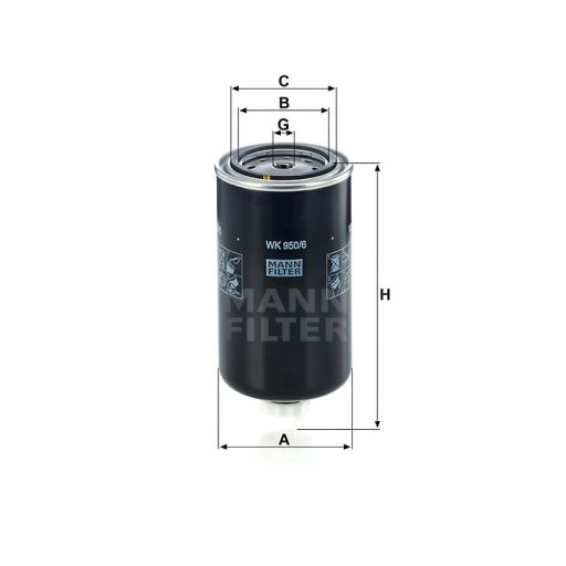 MANN FILTER Üzemanyagszűrő 565WK950.6 - New Holland