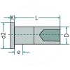 Vörösréz szegecsek 4877338005 - 4 x 8 mm (100 db)