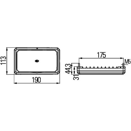 Hella LED munkalámpa téglalap alakú 1100 lm 11 W