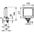 Hella LED munkalámpa négyzet alakú 550 lm 7 W