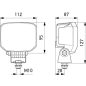 Hella LED munkalámpa négyzet alakú 1850 lm 19 W