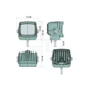 Longlife LED munkalámpa négyzet alakú 6000 lm 75 W