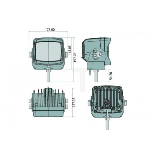 Longlife LED munkalámpa négyzet alakú 6000 lm 75 W