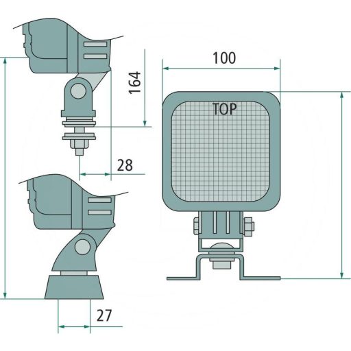 Longlife LED munkalámpa négyzet alakú 900 lm 14 W