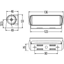 Hella LED munkalámpa téglalap alakú 250 lm 3 W