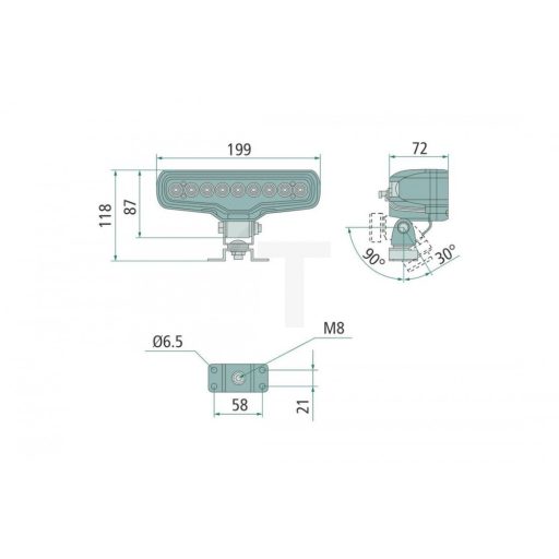 Longlife LED munkalámpa téglalap alakú 3750 lm 44 W