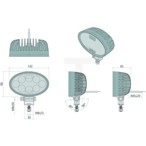 Longlife LED munkalámpa kör alakú 1520 lm 20 W