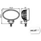 Hella LED munkalámpa ovális alakú 1200 lm 24 W
