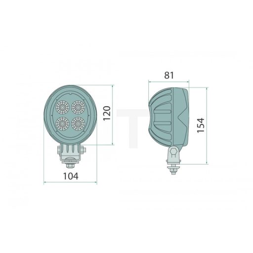 Longlife LED munkalámpa ovális alakú 1200 lm 18 W